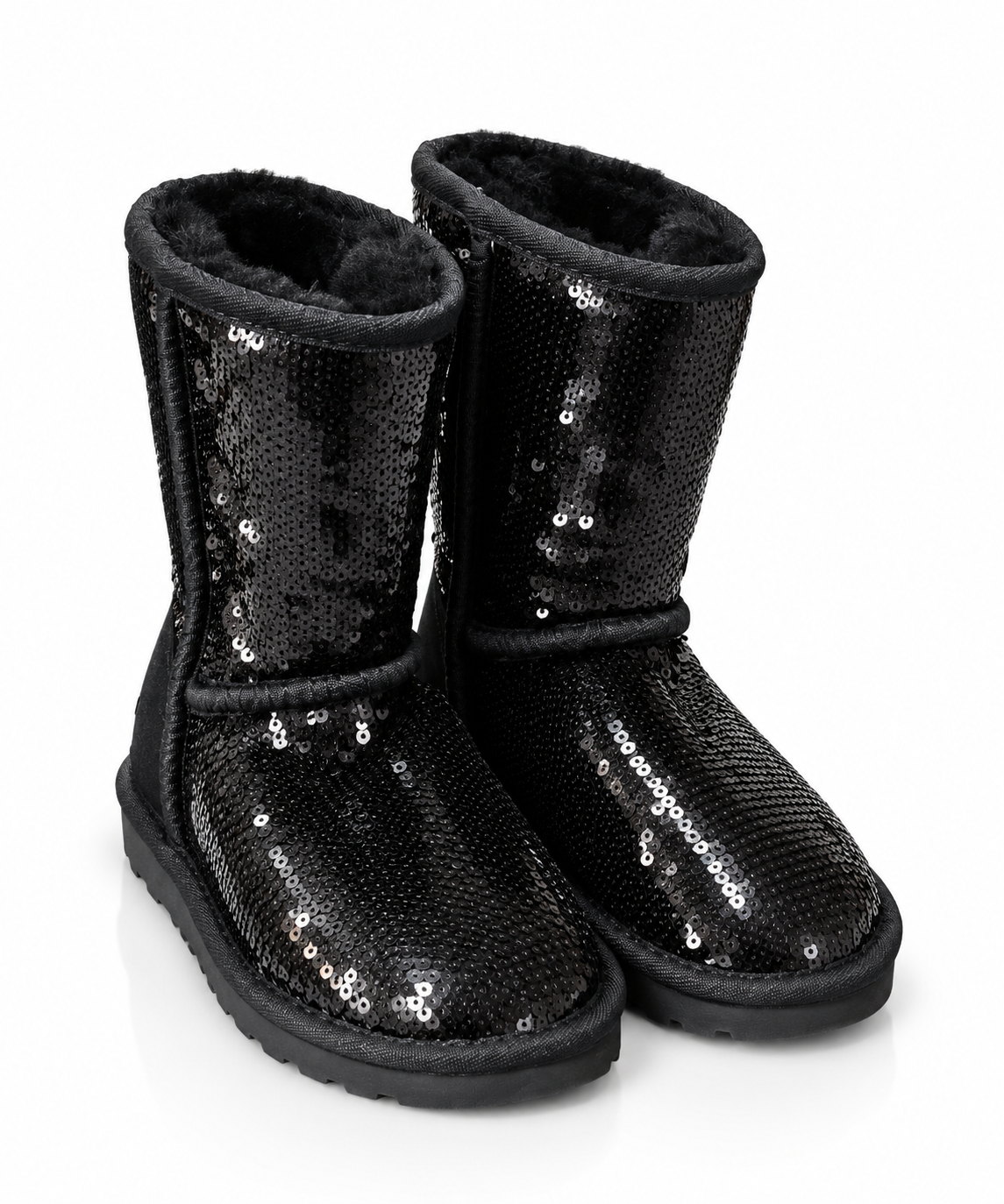 Australian Leather Ugg Short Sequin - Black - AU4