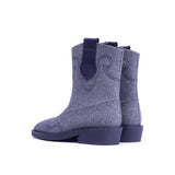 Knit Cowboy Boots - Purple