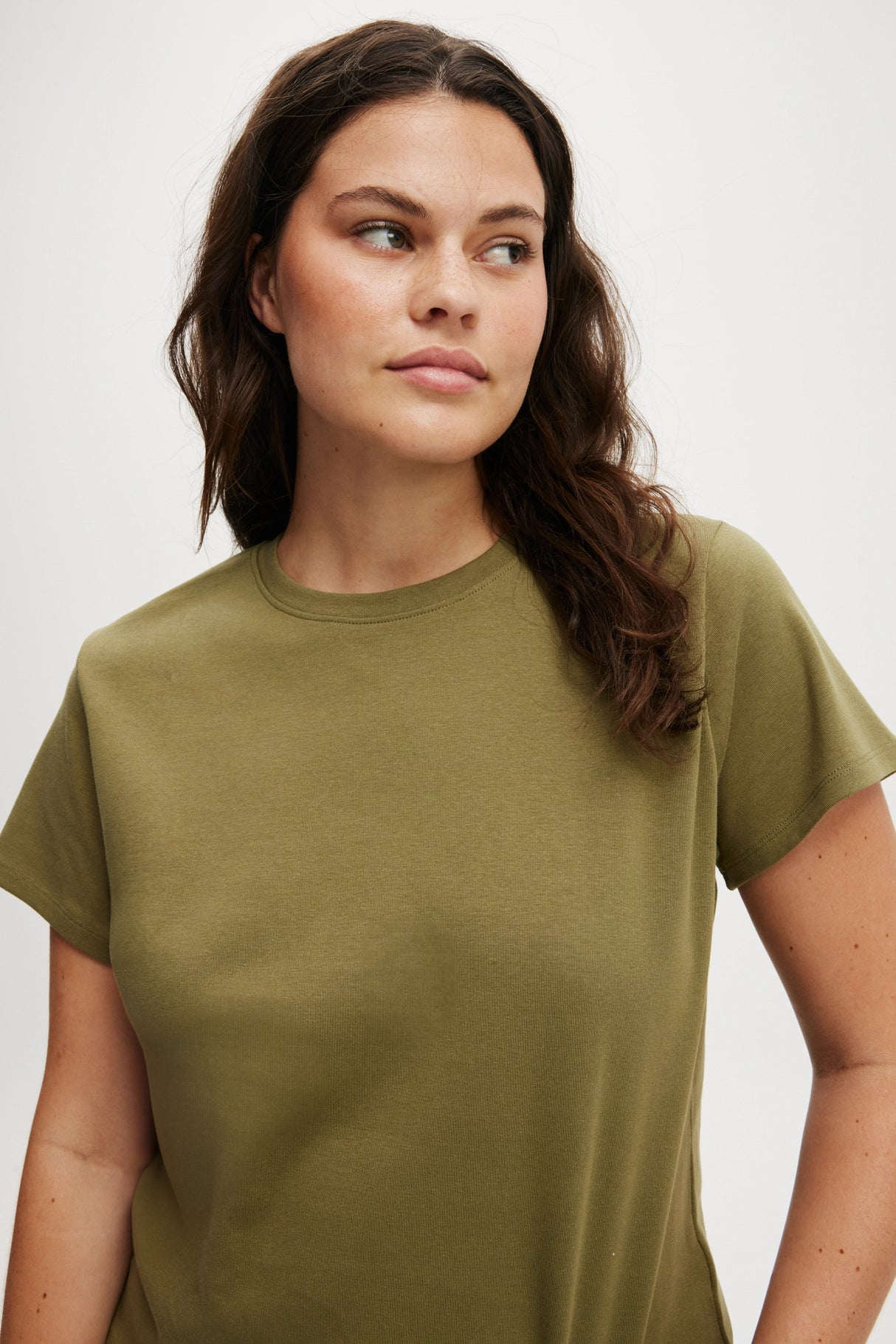 Cotton On Women's 90 S Baby Tee - Cactus Green