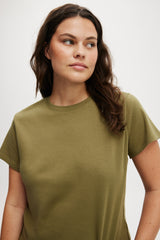 Cotton On Women's 90 S Baby Tee - Cactus Green