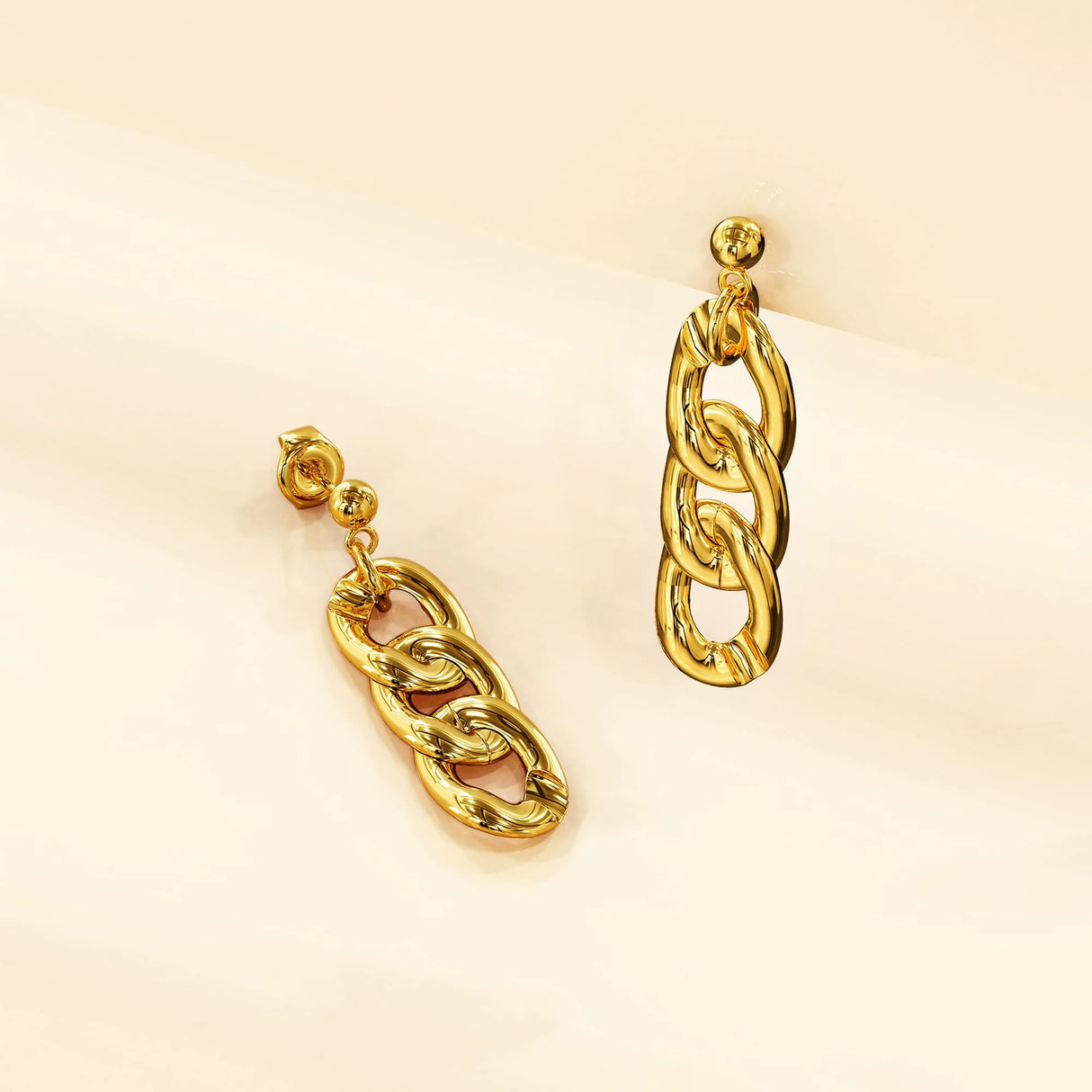 Bullion Gold Alti Dangle Gold Layered Earrings