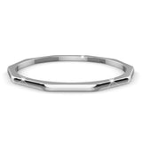 Solid 925 Sterling Silver Geometric Stacking Ring