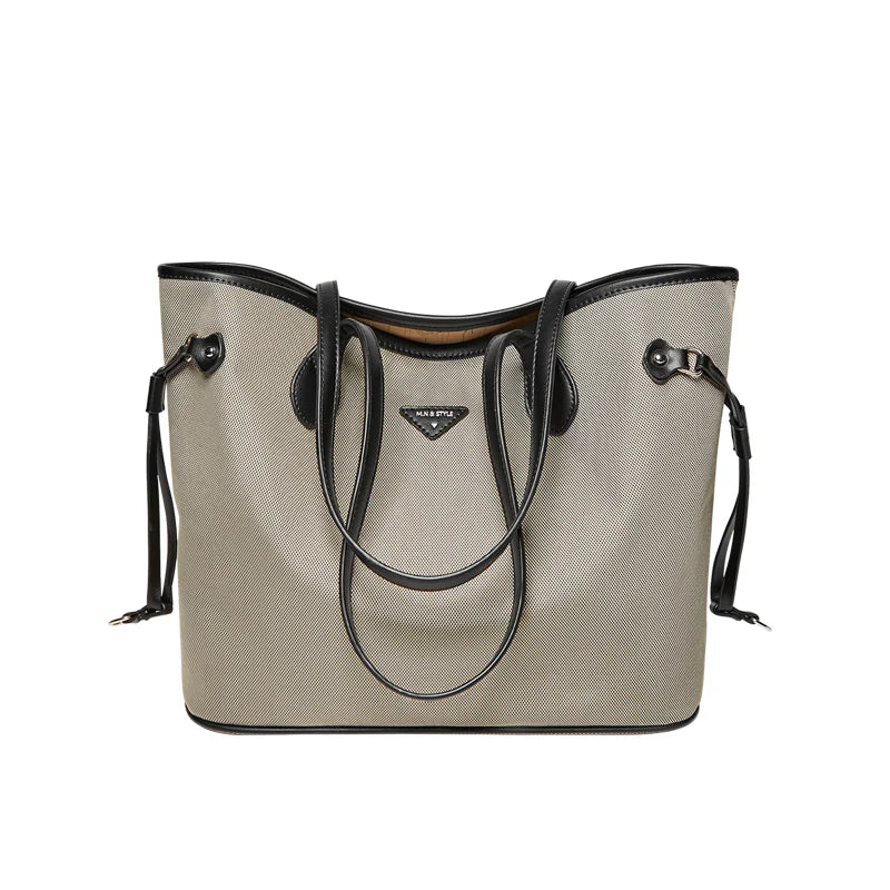Nalandu Raleigh Large Capacity Canvas Commuter Tote Bag - Grey