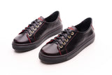 Bosccolo Womens Sneakers - Black+Red