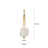 Bullion Gold Queen Pearl Hoop Gold Layered Earrings
