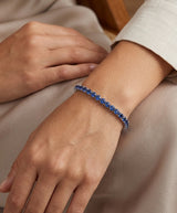 Liv Oliver 18K White Gold Blue Quartz Bracelet