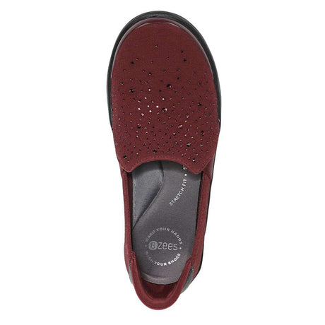 Bzees Poppyseed Slip-On - Windsor Red Rhinestone