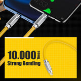Transformers Type-C USB to Apple Fast Charge 100W / 5A Data Cable USB TF-A07 - Yellow