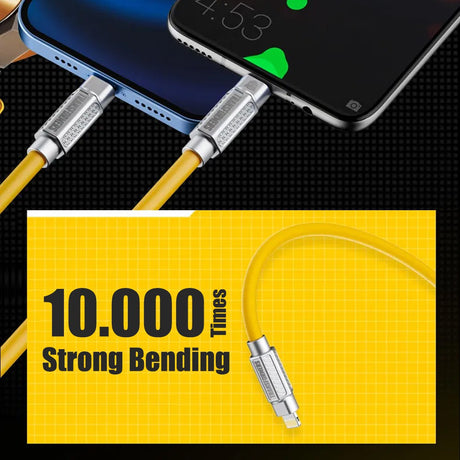 Transformers Type-C USB to Apple Fast Charge 100W / 5A Data Cable USB TF-A07 - Yellow