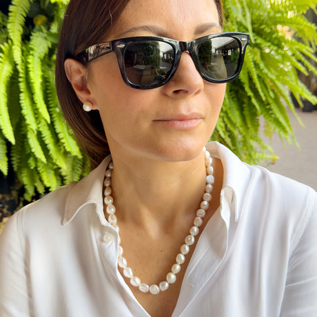 Necklace Gold - Natural White - Longueur 42 cm