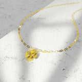 Bullion Gold Butterfly Signet Medallion Pendant Chain Necklace in Gold Vermeil