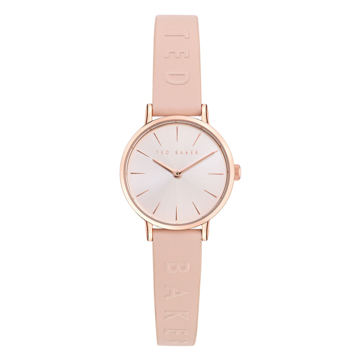 Ted Baker Womens Staciie 28mm Pink Dial and Embossed Leather Strap