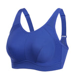 Plus Size High Support Full Coverage Padded Wireless Bra - Sapphire