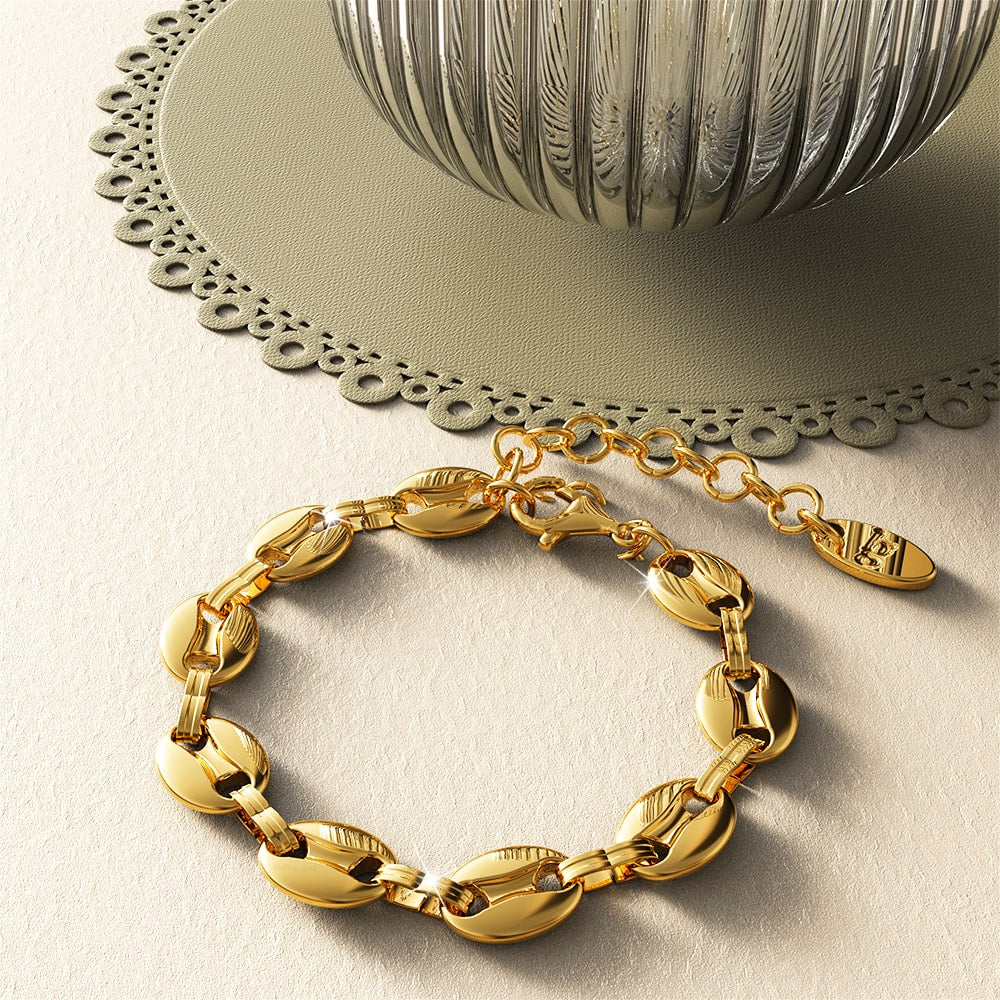 Boxed Interlock Anchor Necklace and Bracelet Set