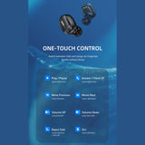 Fitsmart In Ear Black Buds with Charging Case