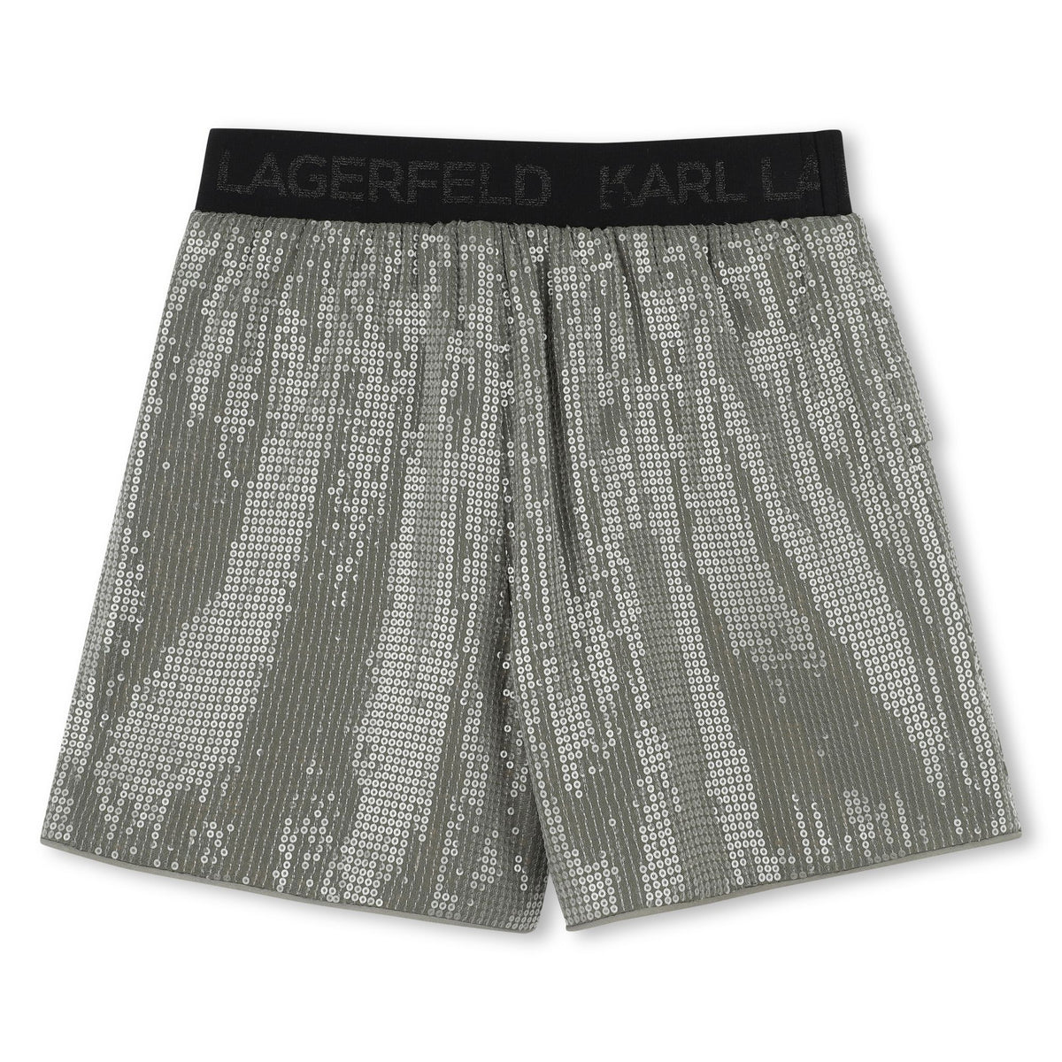 Karl Lagerfeld Girls Formal Shorts With Sequins - Grey