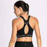 Racerback Wireless Full Coverage Sports Bra - Black