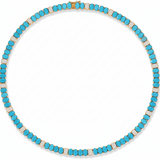 Liv Oliver 18K Gold Turquoise Tennis Necklace