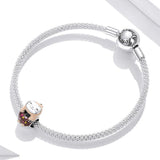 Solid 925 Sterling Silver Cool Sloth Cookies Pandora Inspired Charm