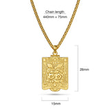 Bullion Gold Engraved Shield Photo Locket Necklace