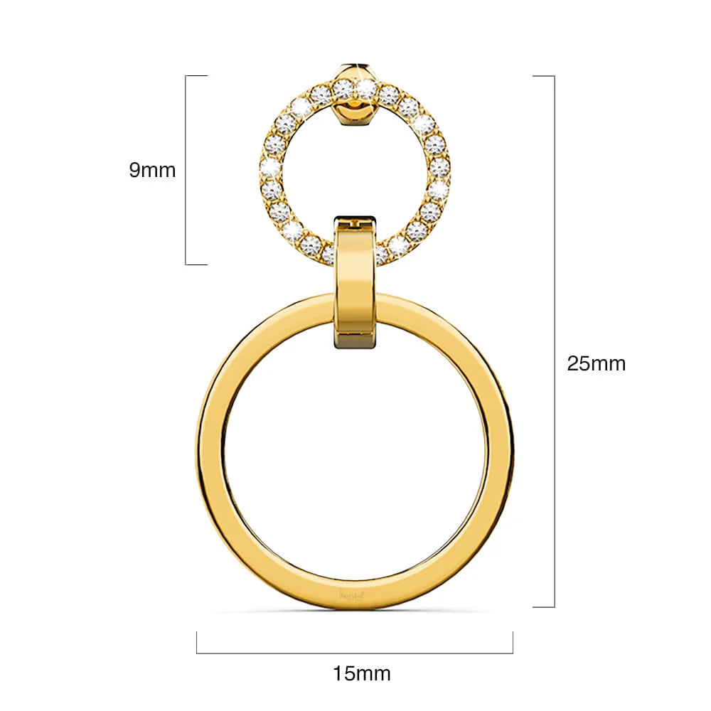 Boxed Orbit of Radiance Earrings & Beauty Bracelet Set with SWAROVSKI® Crystal in Gold