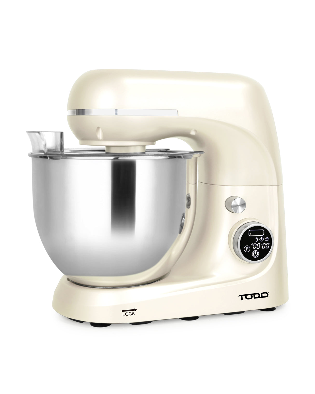 TODO 1100W Electric Stand Mixer 5.3L Stainless Steel Bowl Heated Fermentation LCD Touch Screen Control