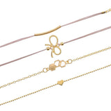 Bohemian 5-Piece Charm Bead Bracelet Set