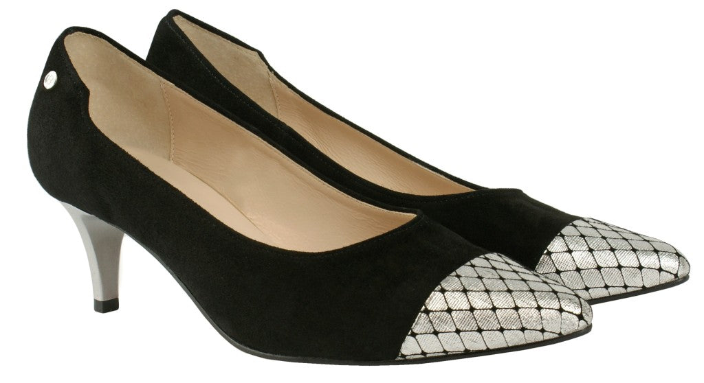Bosccolo Womens High Heels - Black/Silver
