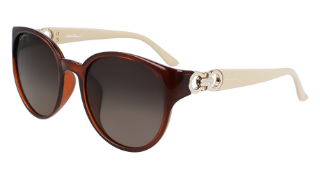 Salvatore Ferragamo SF572SRK Womens Sunglasses - Brown/Ivory