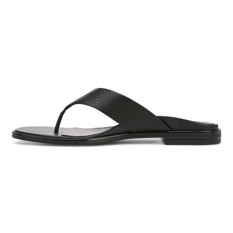 Vionic Agave Toe Post Sandal - Black Leather
