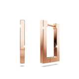 Bullion Gold Stylish Rose Gold Hoop Earrings