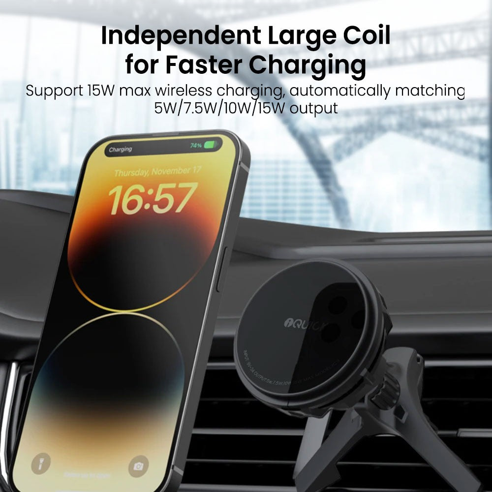 iQuick 15W Magnetic Car Mount Charger Cooling Semiconductor Radiator IC9