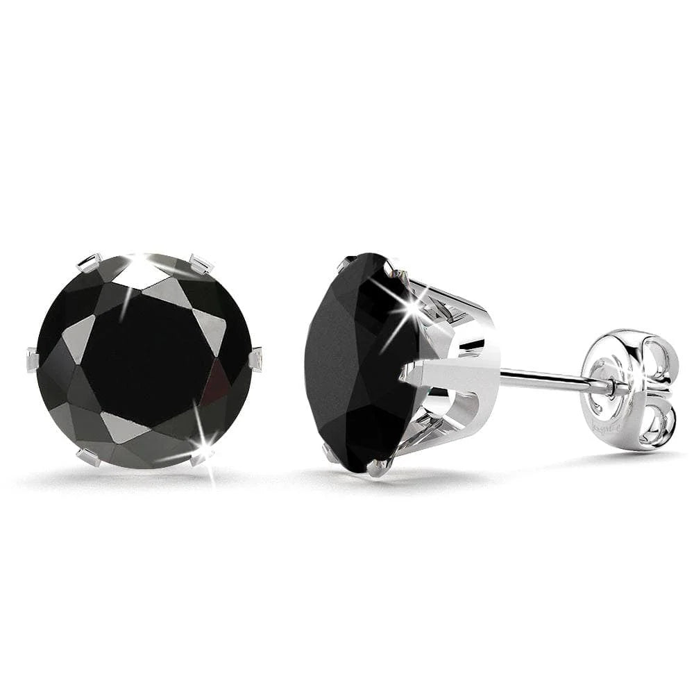 Bullion Gold Nabeeyla Black Stud Earrings