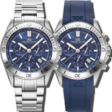 Christophe Duchamp Stratos - Blue Dial & 316L Stainless Steel & FKM Rubber Strap