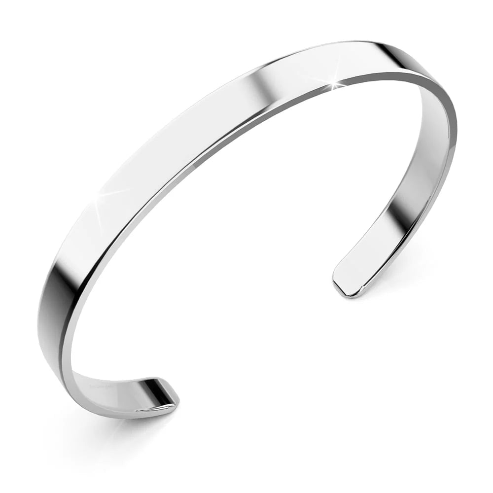 Boxed 3 Tri-Tone Avenue Classic Cuff Bangle Set - 6mm