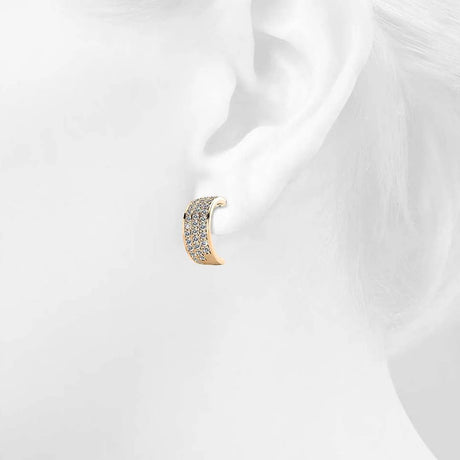 Krystal Couture Crescent Moon Earrings Embellished with SWAROVSKI Crystals