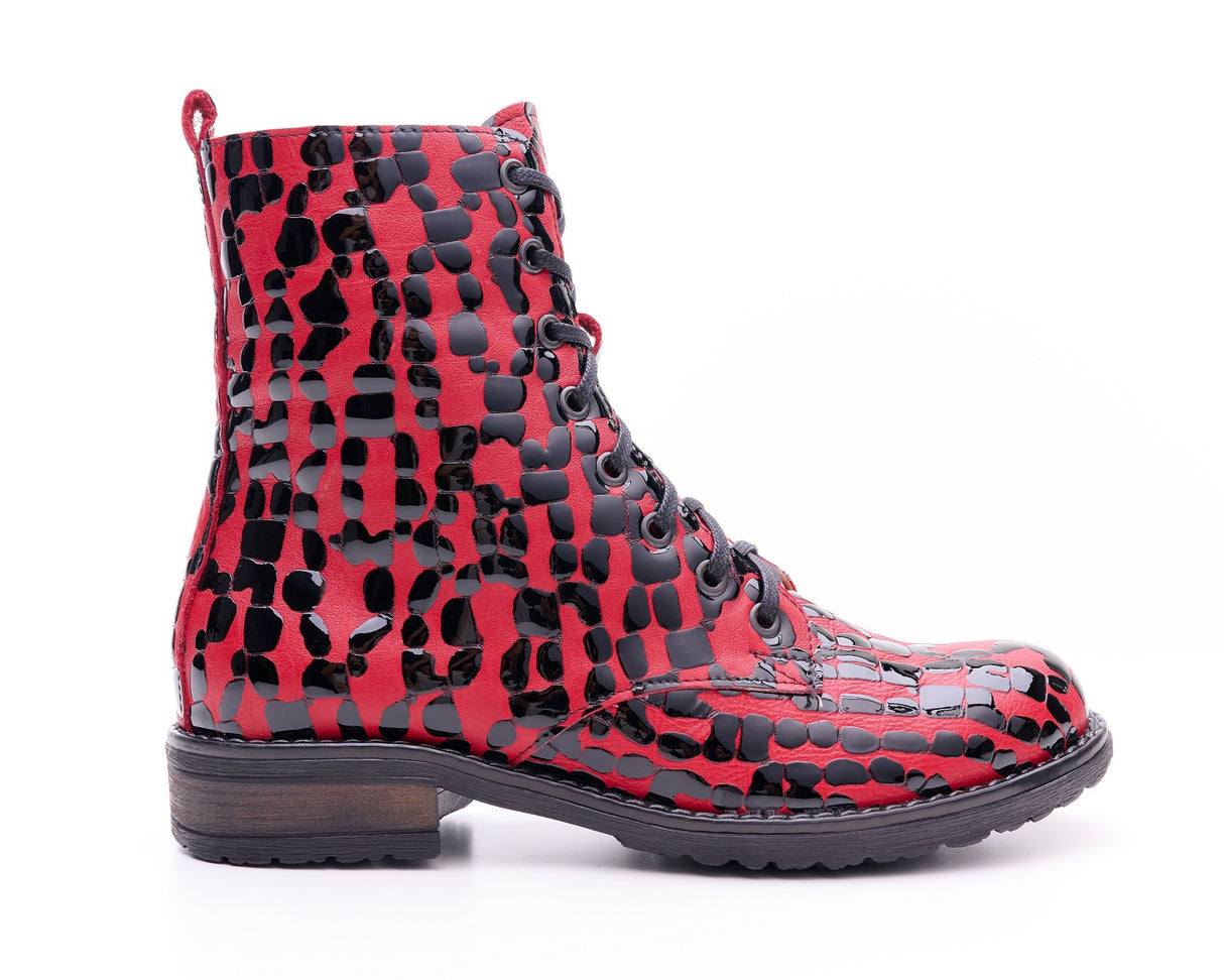 Bosccolo Womens Boots - Black/Red