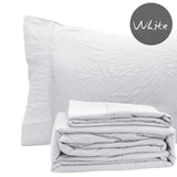 Ramesses Pebble Wash Linen Alternative Sheet Set  - White