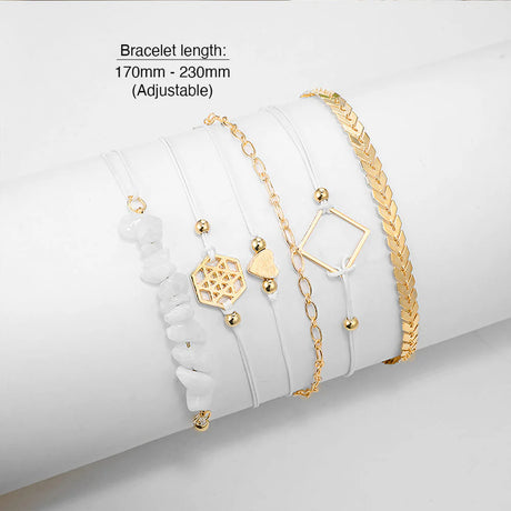 Bohemian 6-Piece Charm Bead Bracelet Set
