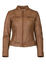 Womens Tan Leather Jacket