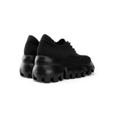 Retro Leopard Platform Sneakers - Black