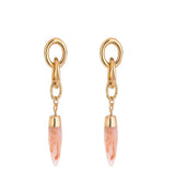 Liv Oliver 18K Plated Coral Drop Earrings