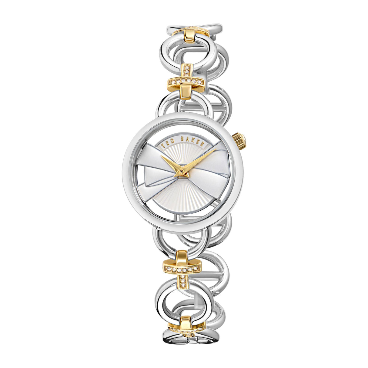 Ted Baker Womens Lilabel Bow White 28mm Two-Tone Bracelet Watch