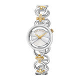 Ted Baker Womens Lilabel Bow White 28mm Two-Tone Bracelet Watch