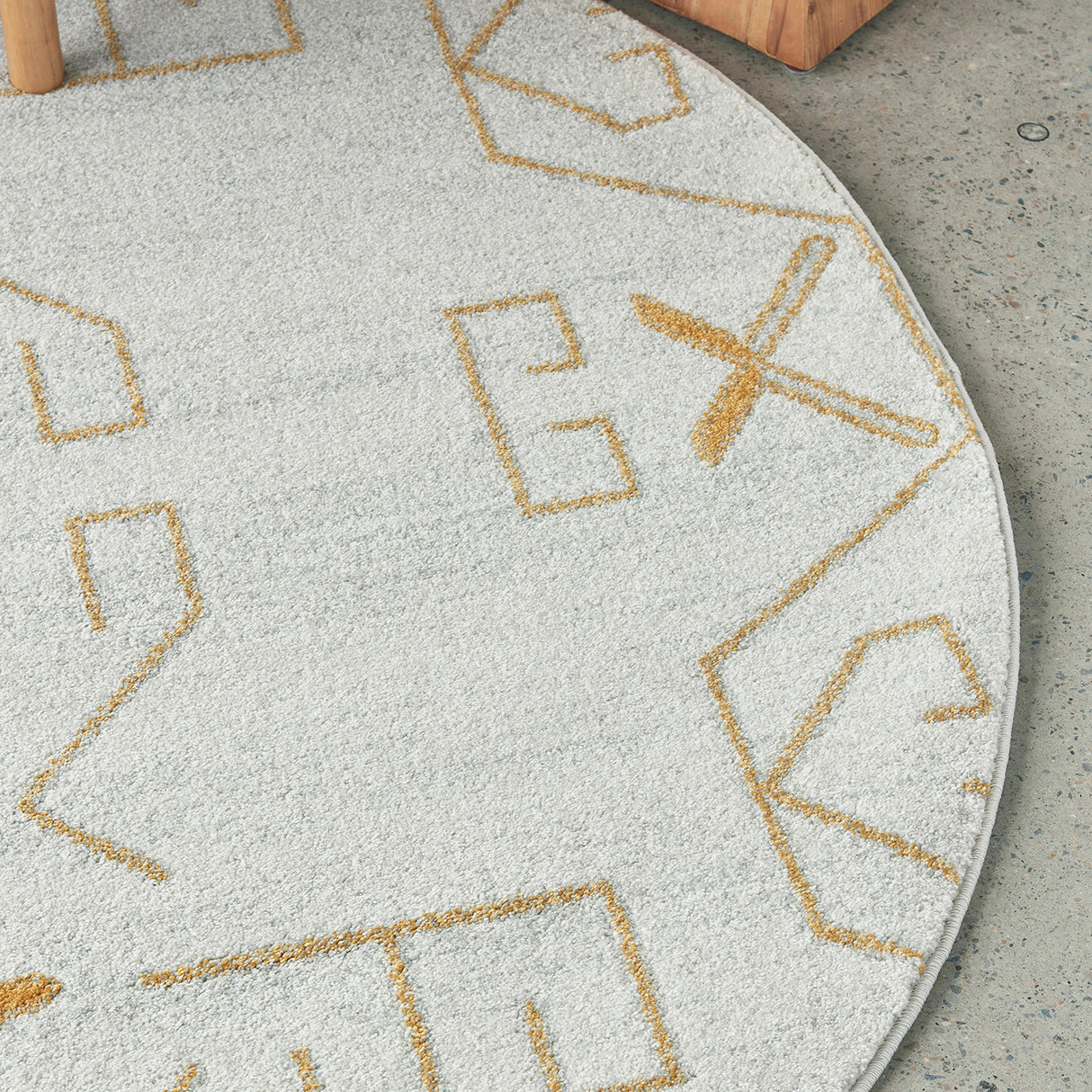 Paradise Cala Gold Round Rug