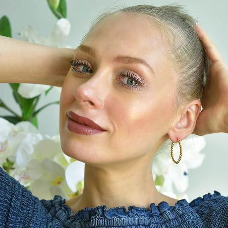Bullion Gold Mellenum Hoop Gold Layered Earrings
