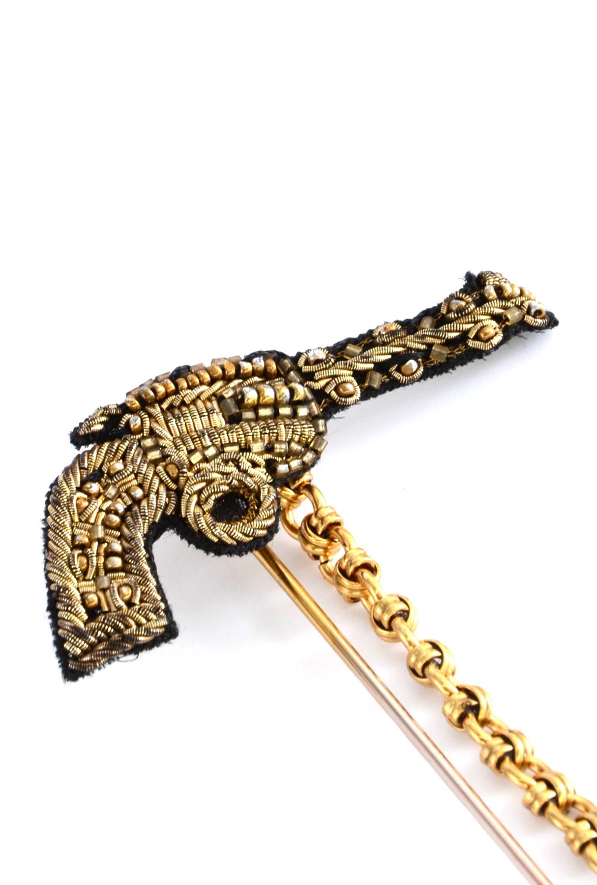 Dolce & Gabbana Men Jewel Gun Brooch