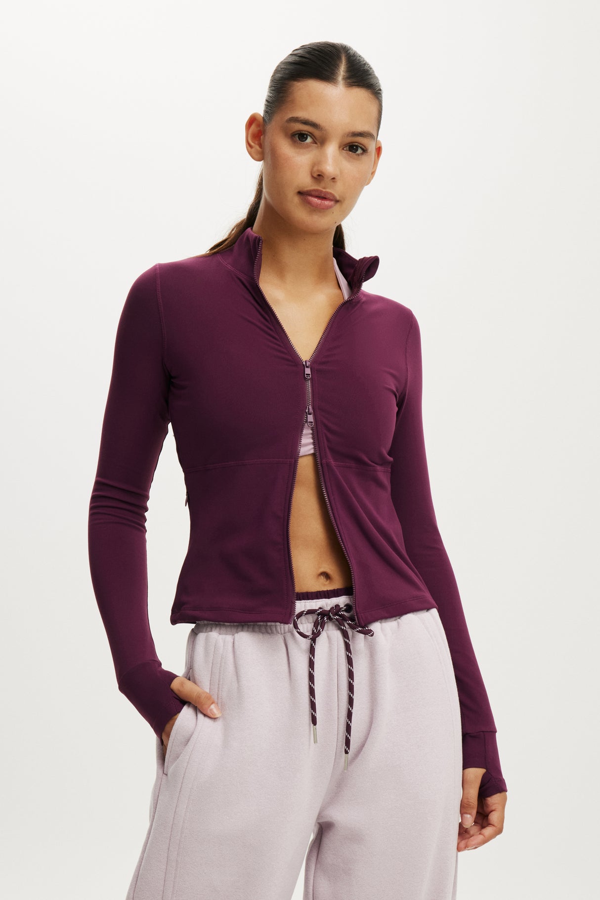 Cotton On Body Active Core Zip Through Long Sleeve