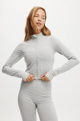 Cotton On Body Ultra Soft Contour Long Sleeve Zip Through