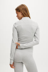 Cotton On Body Ultra Soft Contour Long Sleeve Zip Through